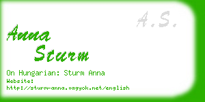 anna sturm business card